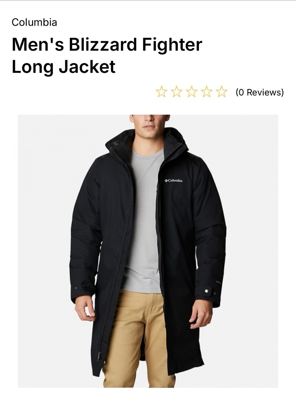 Columbia Men's Blizzard Fighter Long Jacket
